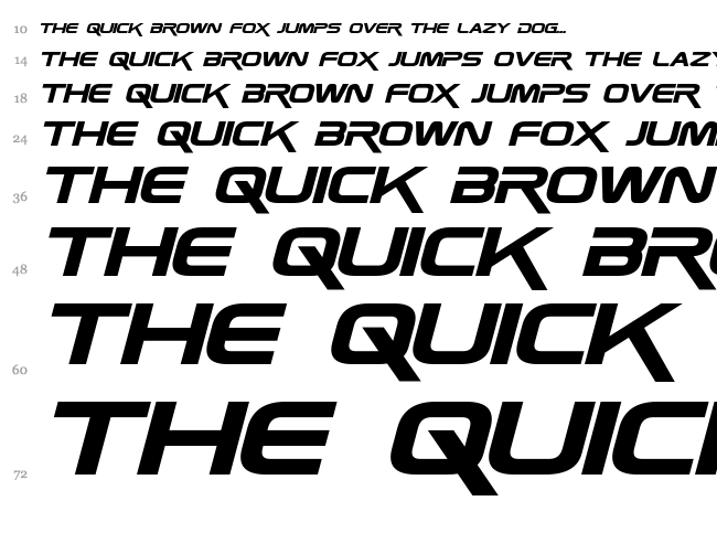 Zebulon font waterfall